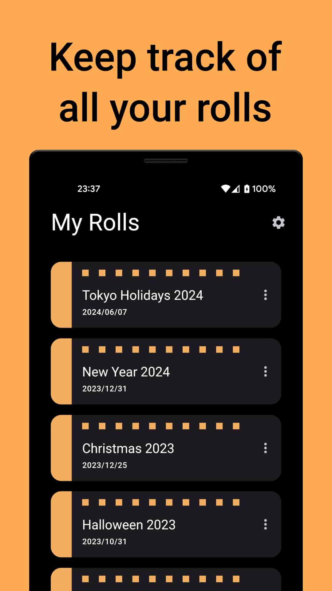 Keep track of all your rolls
